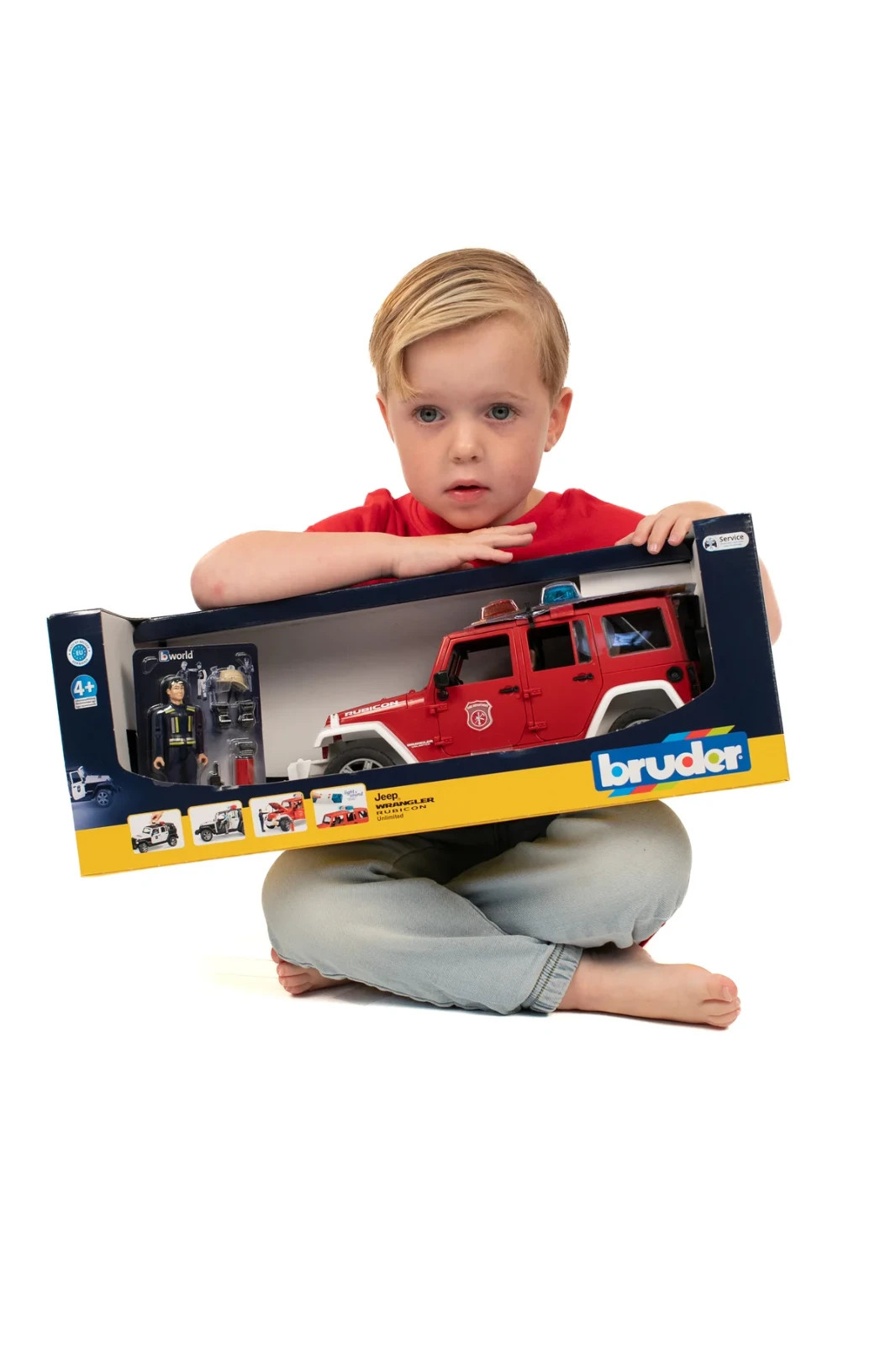 Fire Engine Land Rover Defender and Firefighter Bruder Toy Car Model 1/16 1:16