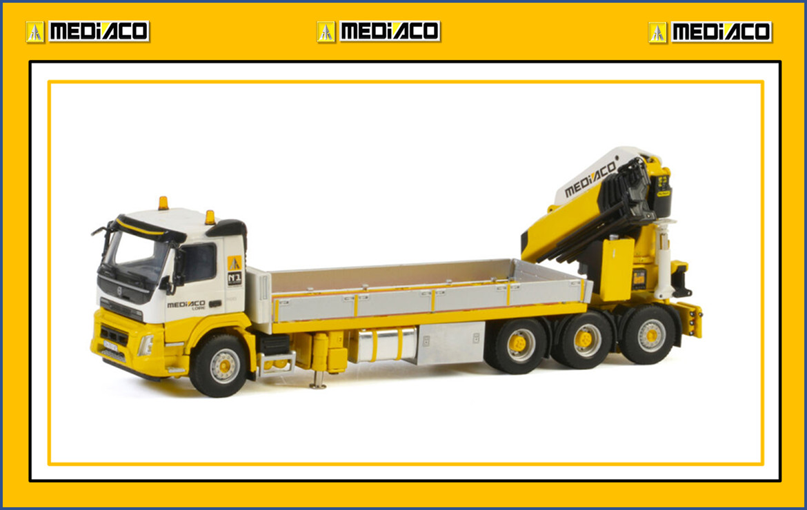 1/50 WSI MEDIACO VOLVO FMX Day Cab 8×4 w Palfinger Crane – FREE SHIPPING !