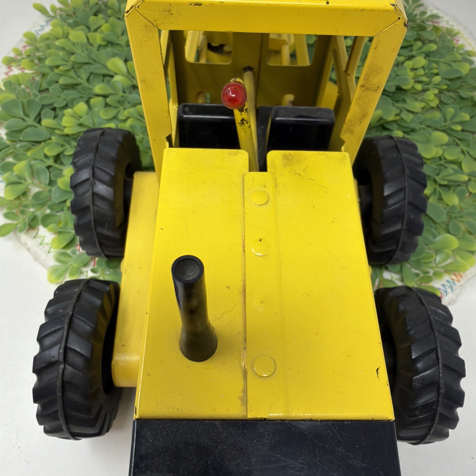 Vintage 1960s Tonka Yellow Road Grader Rolled Pressed Steel 17&Prime;
