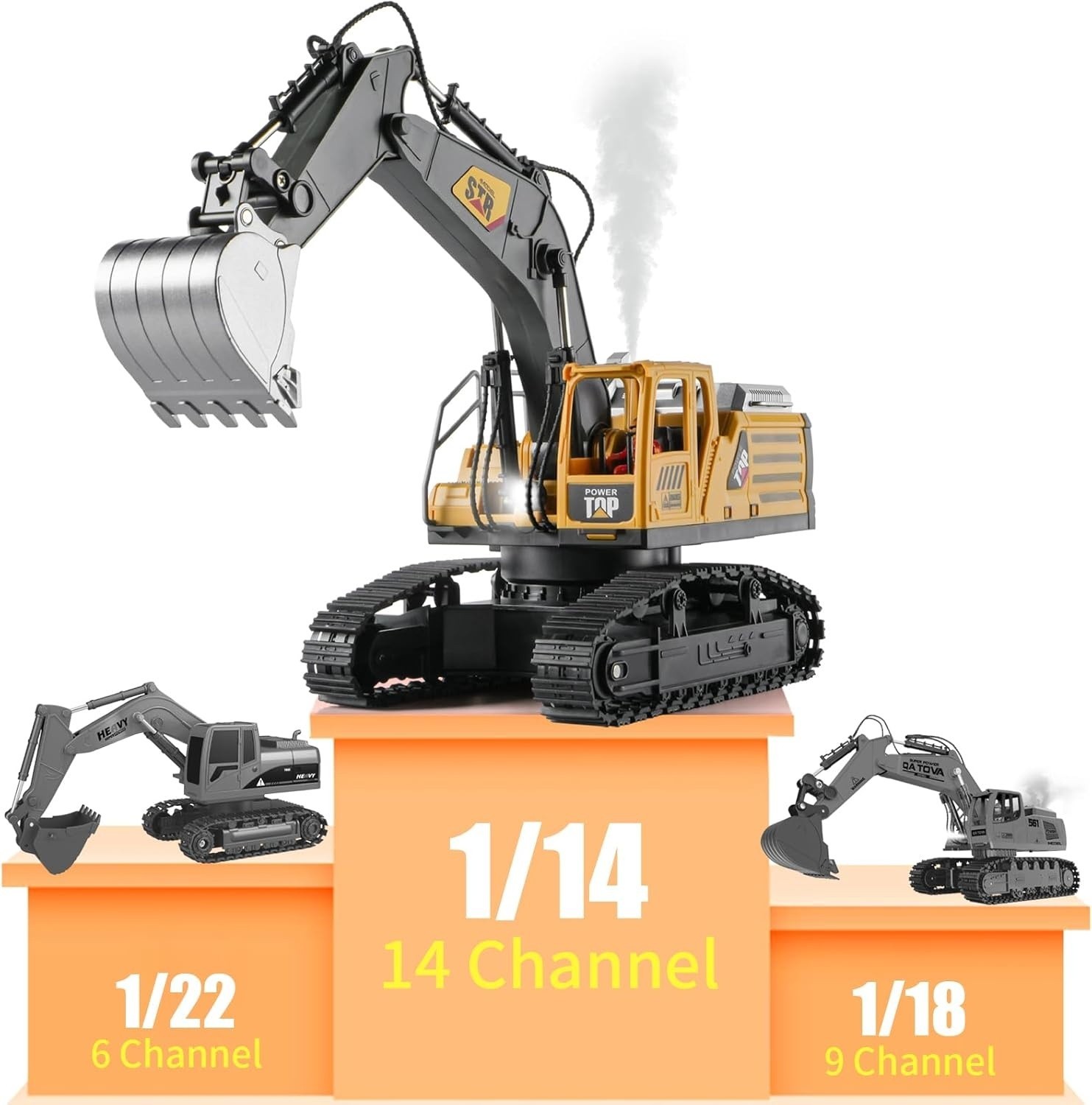 Construction Excavator Toy – Kids Toy Engineering Digger Truck, Remote Contro