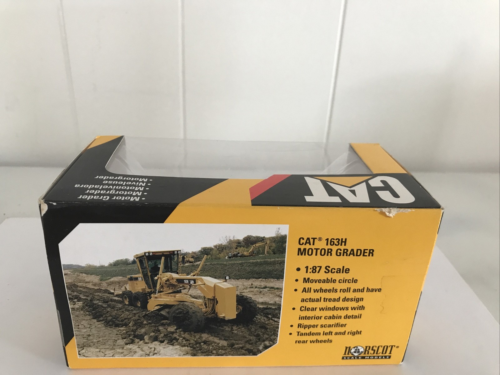 Cat 163H Motor Grader 1:87 Scale Metal Model #55403 Norscot 2008 In The Box
