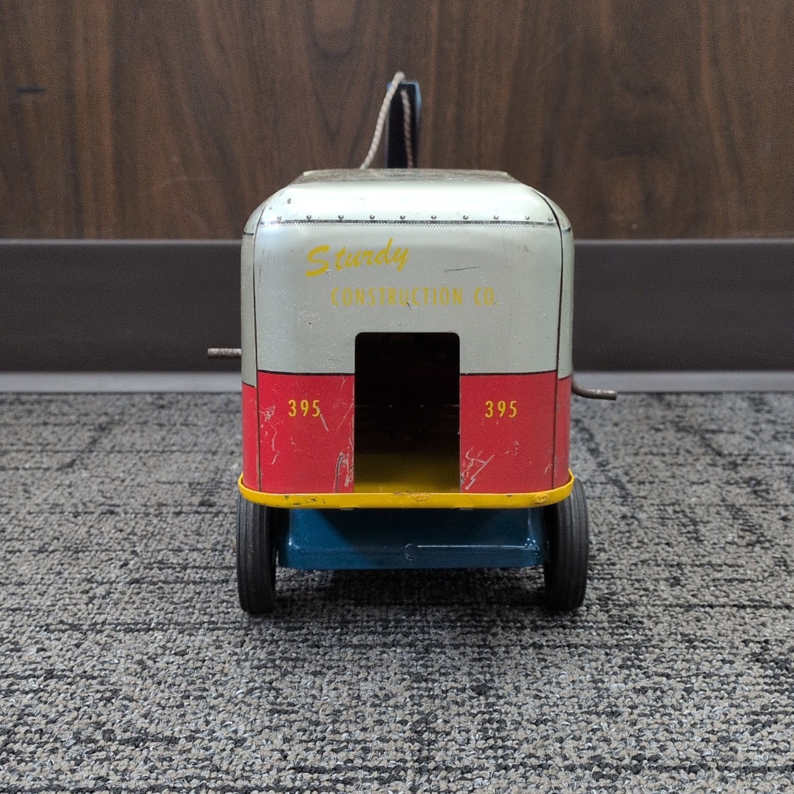 Lima Tin Construction Vehicle Blue Red Yellow Silver Vintage Toy