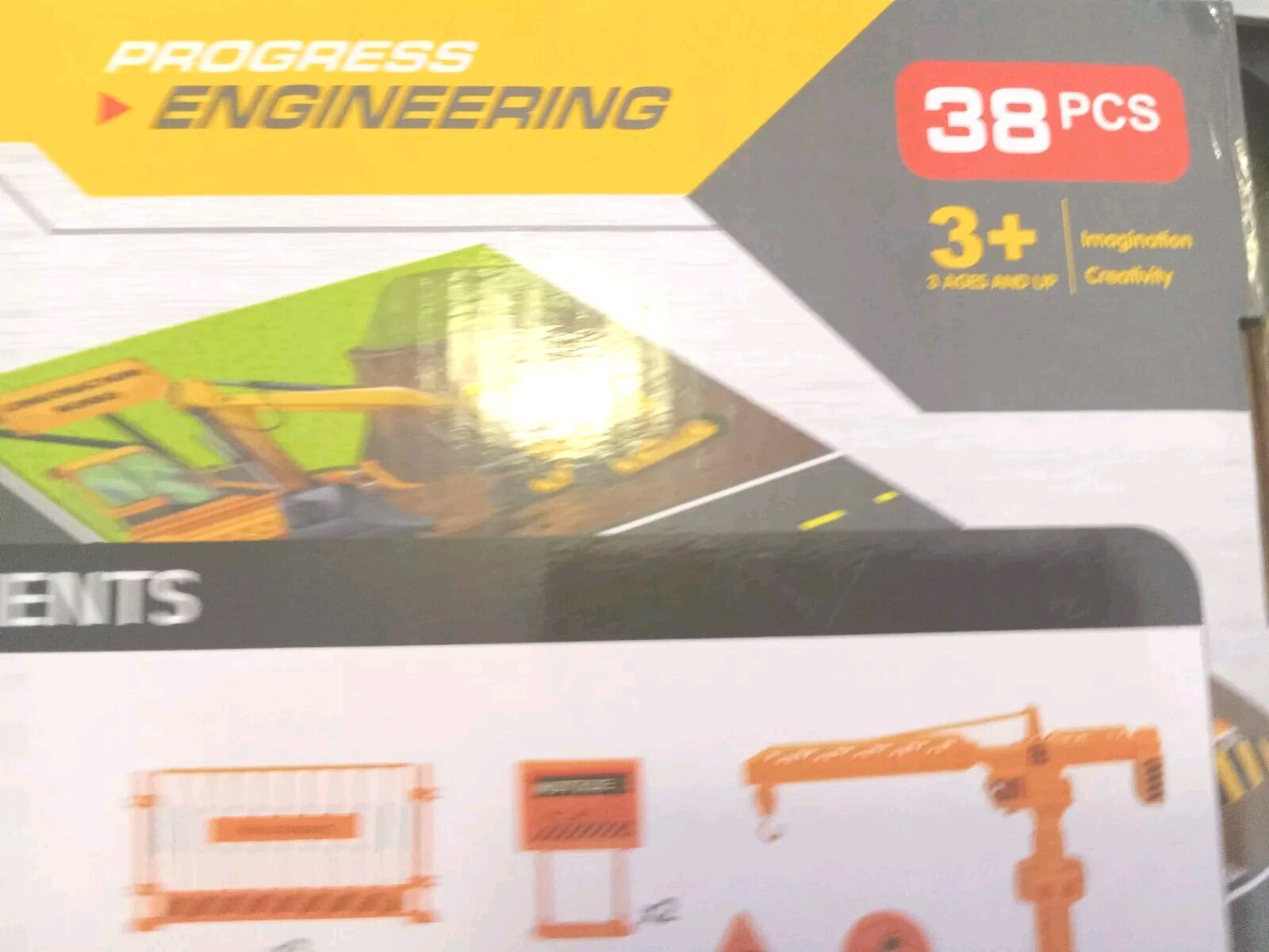 Construction Vehicles Toy Trucks w/Play Mat 38 Pieces Inc 11 Trucks Original Box