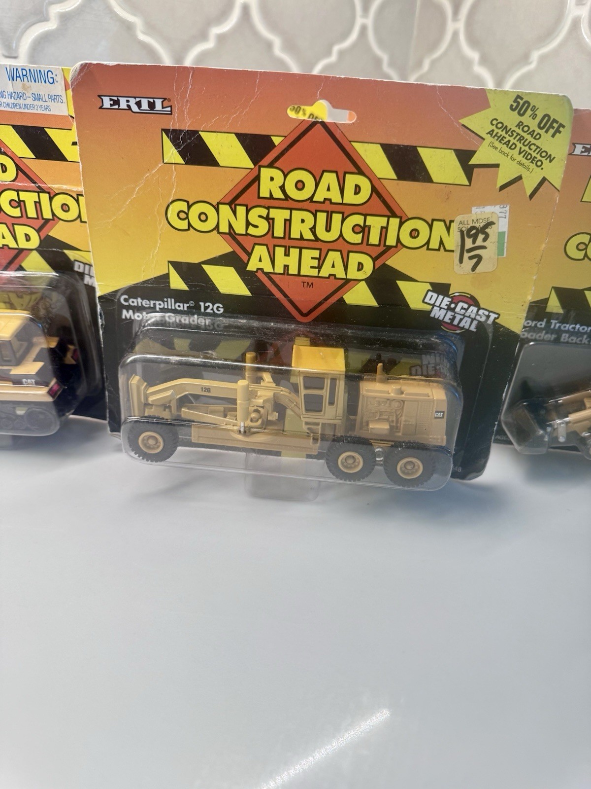 Vintage 1995 ERTL Road Construction Ahead Die Cast Lot Caterpillar CAT