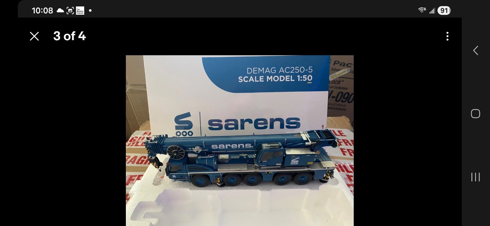 Diecast DEMAG AC250-5 SARENS MOBILE CRANE 1:50 Scale. (New)