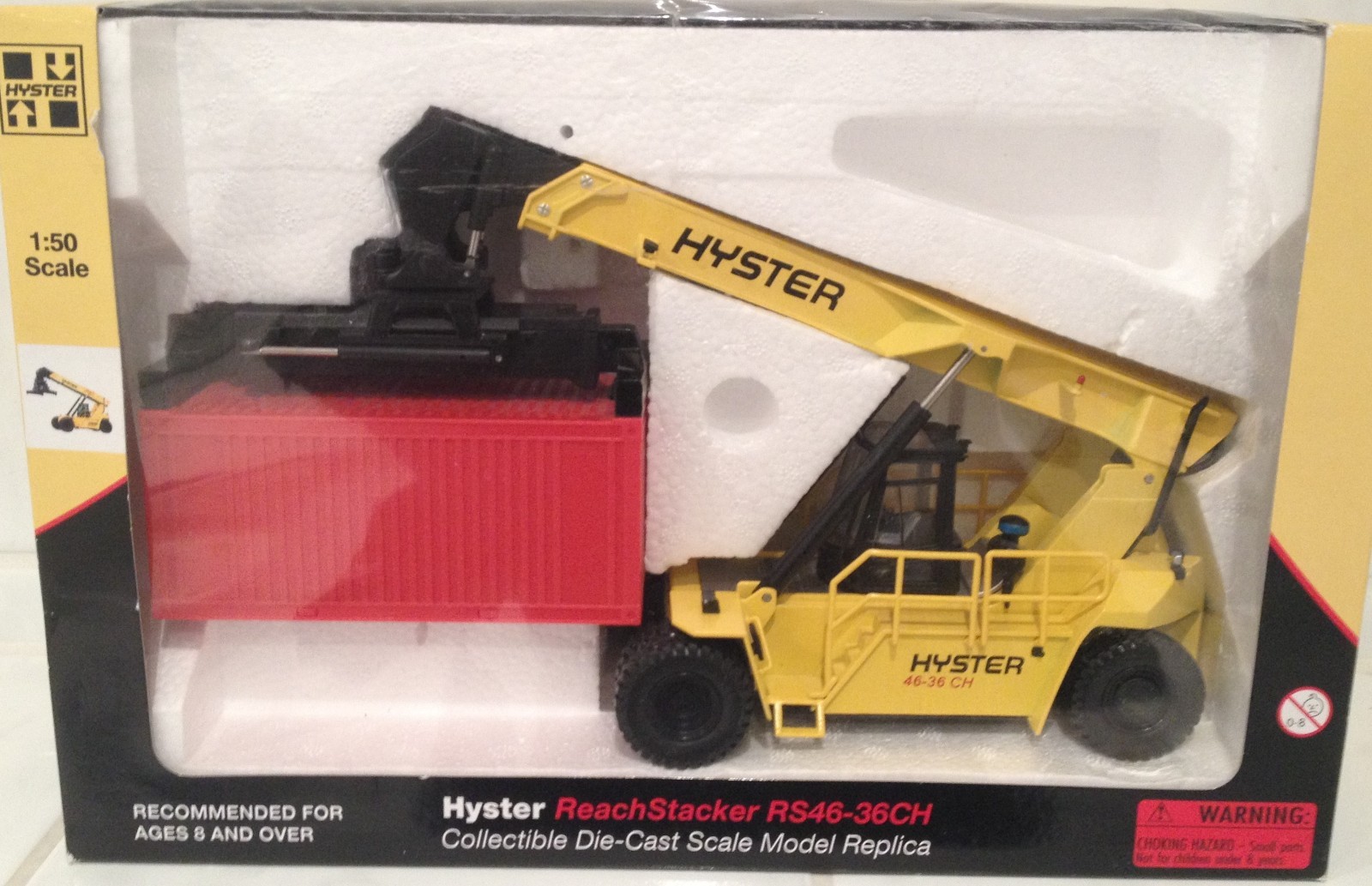 Hyster Reach Stacker forklift truck fork lift + Container Boxed