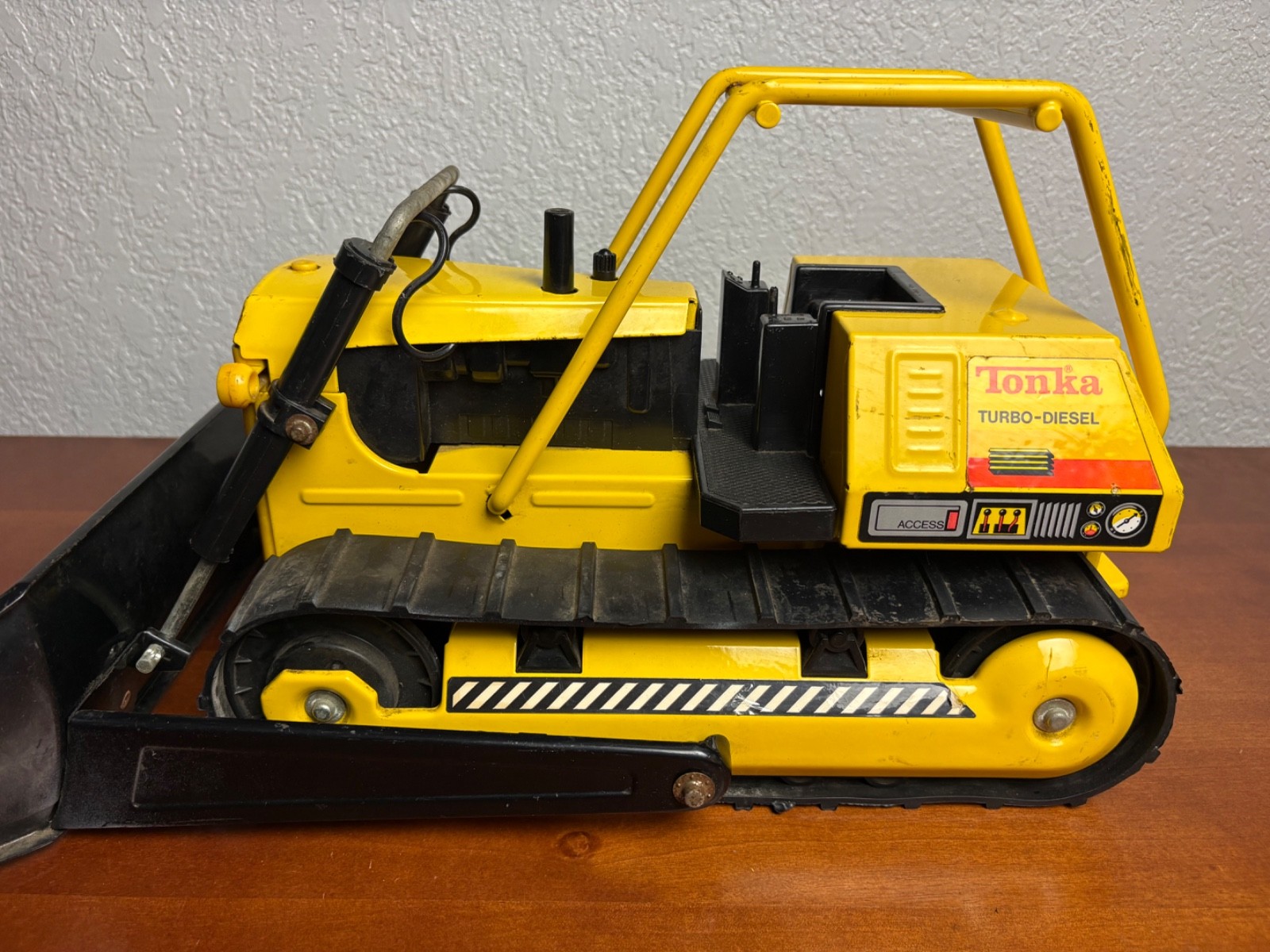 Vintage 80’s turbo diesel Bulldozer Pressed Steel Approx 17 inches Long