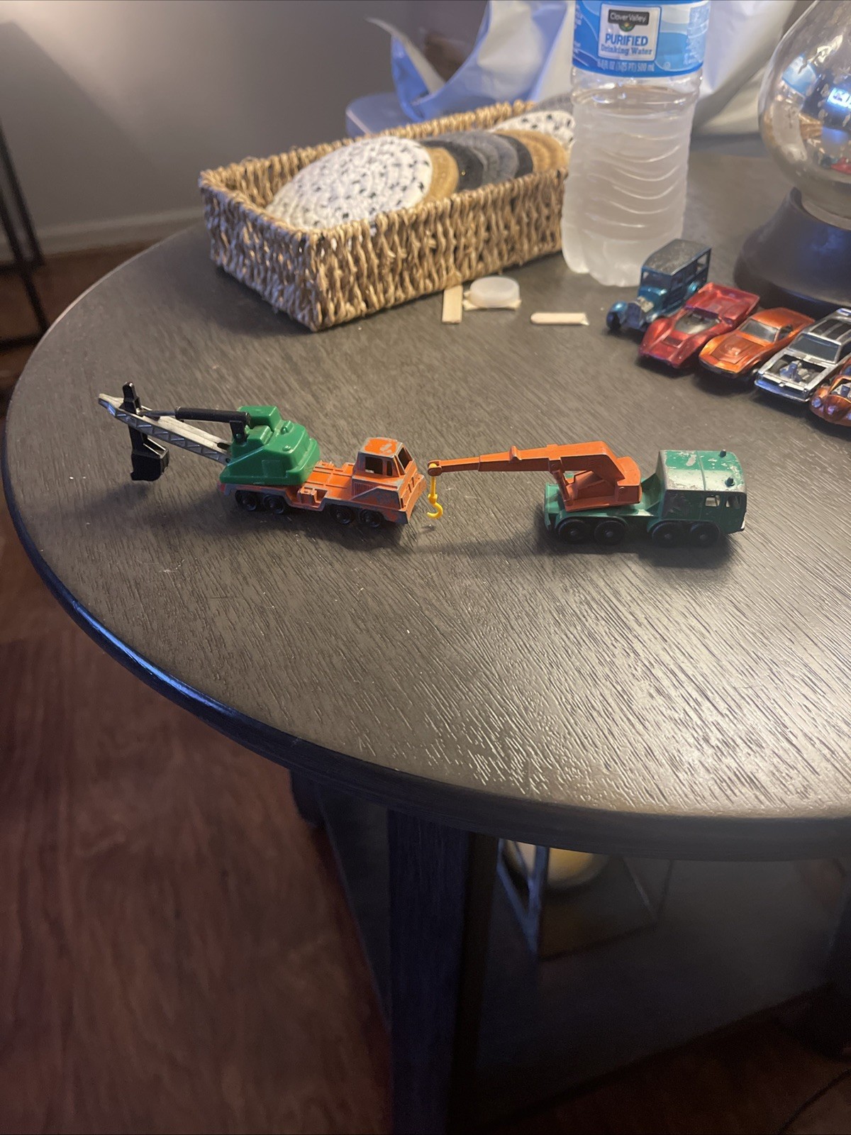 Vintage 1965 Lesney Matchbox 8 Wheel Crane #30 Green/Orange