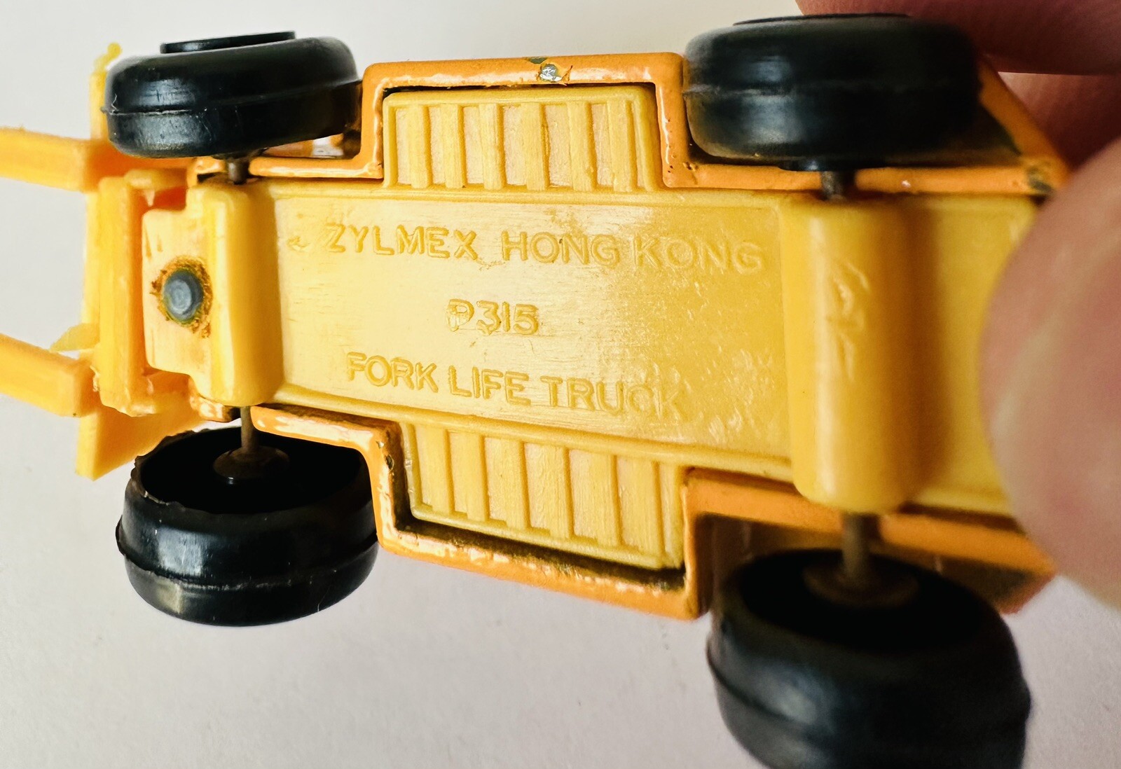 Zylmex Fork Life Truck P315 Forklift Yellow Made in Hong Kong 2.75” Length Toy