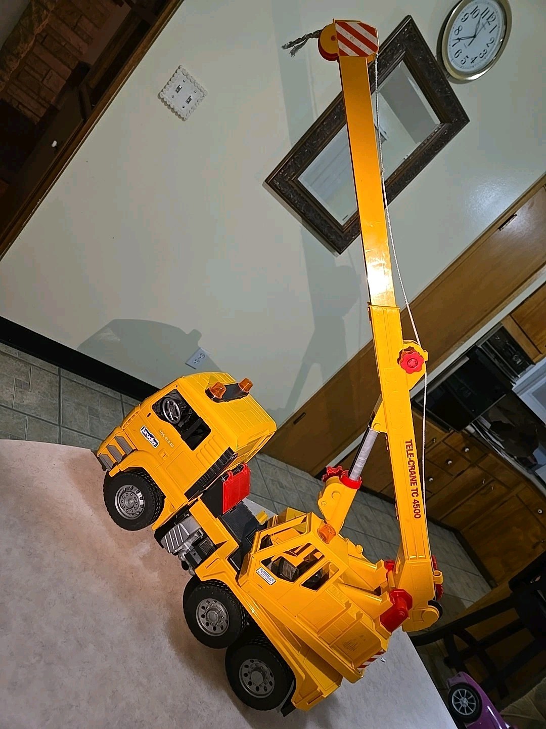 Bruder MAN Tele-Crane TC-4500 TGA 41.440 Construction Toy Truck Germany Preowned