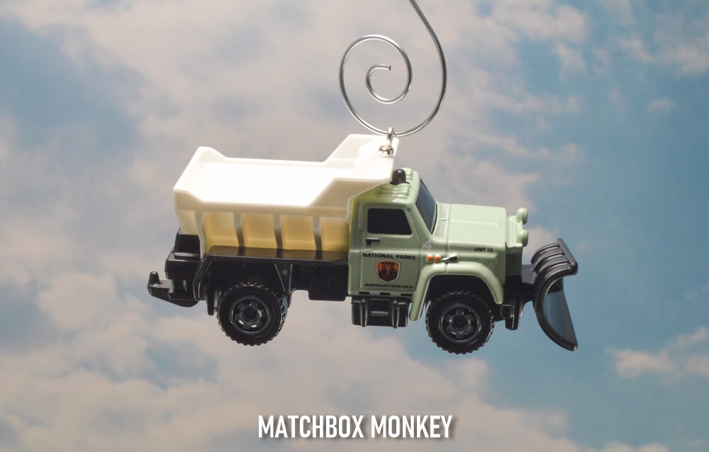 National Parks Highway Snow Plow Salt Truck Custom Christmas Ornament DOT MDOT