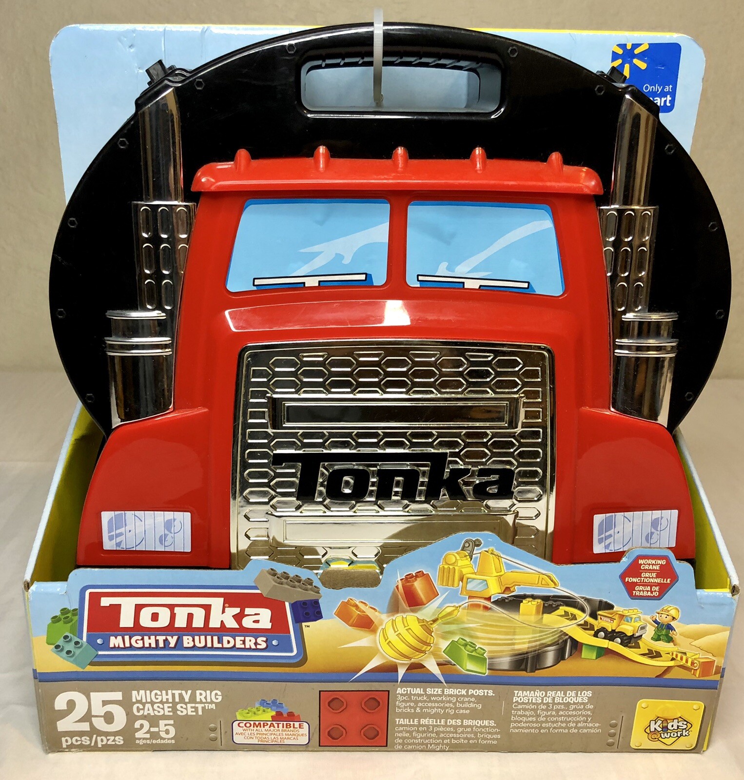 Tonka Mighty Builders 25 Piece Mighty Rig Block Playset with Carrying Case 2018