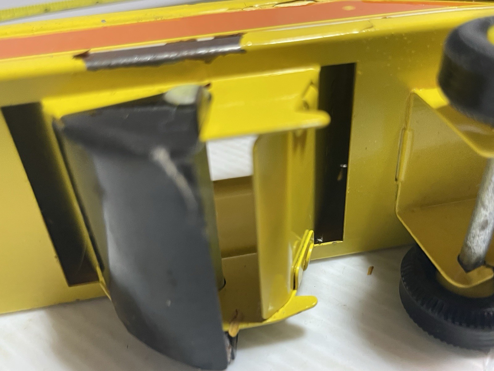 vintage 1970 Tiny Tonka pressed steel toy truck Mini Bottom Dump Tractor Trailer