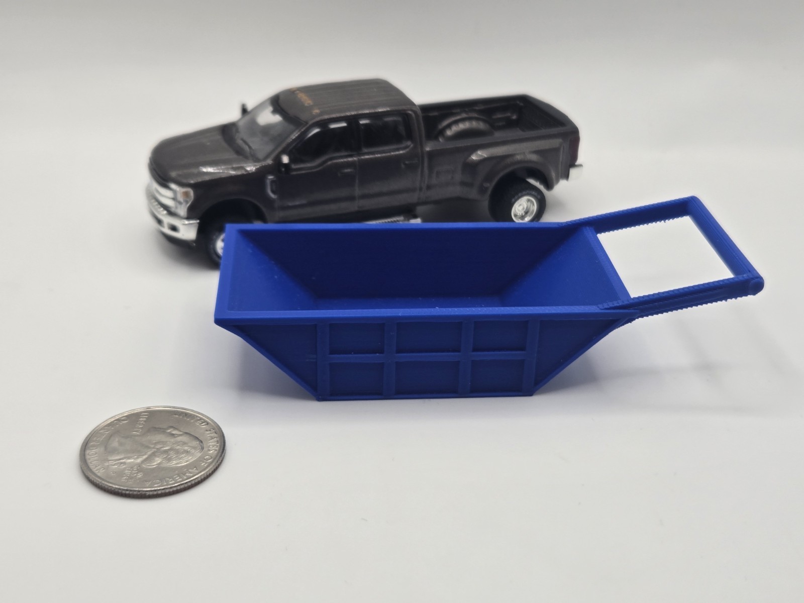 1/64 Scale 12 Cubic Yard Bedding Box in Blue