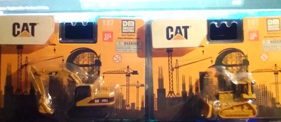 Diecast Masters 1/87 CAT 315C L Excavator & D5M Dozer Lot HO Scale + Metal 3-Pac