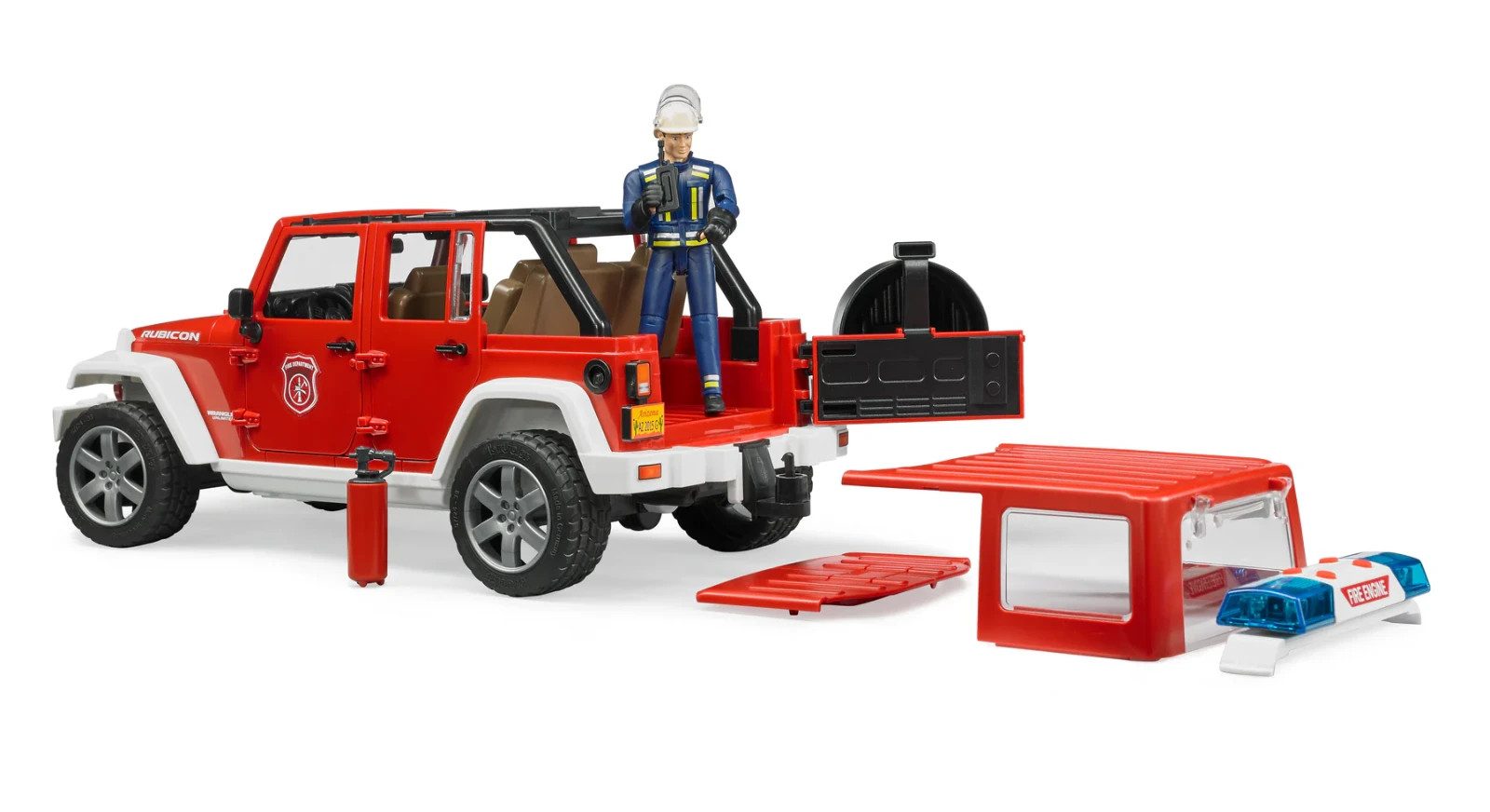 Fire Engine Land Rover Defender and Firefighter Bruder Toy Car Model 1/16 1:16