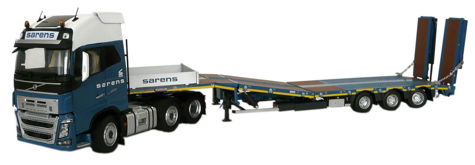Large 1/32 scale SARENS Volvo FH16 6×2 Truck and Nooteboom Lowboy Trailer, MIB