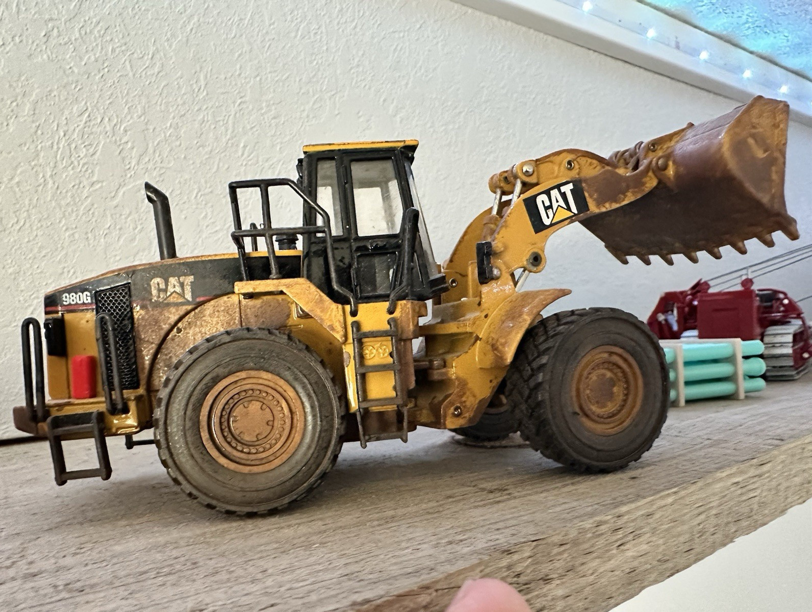 CAT 980G Wheel Loader Diecast Model Construction Equipment Yellow/Black 1:50