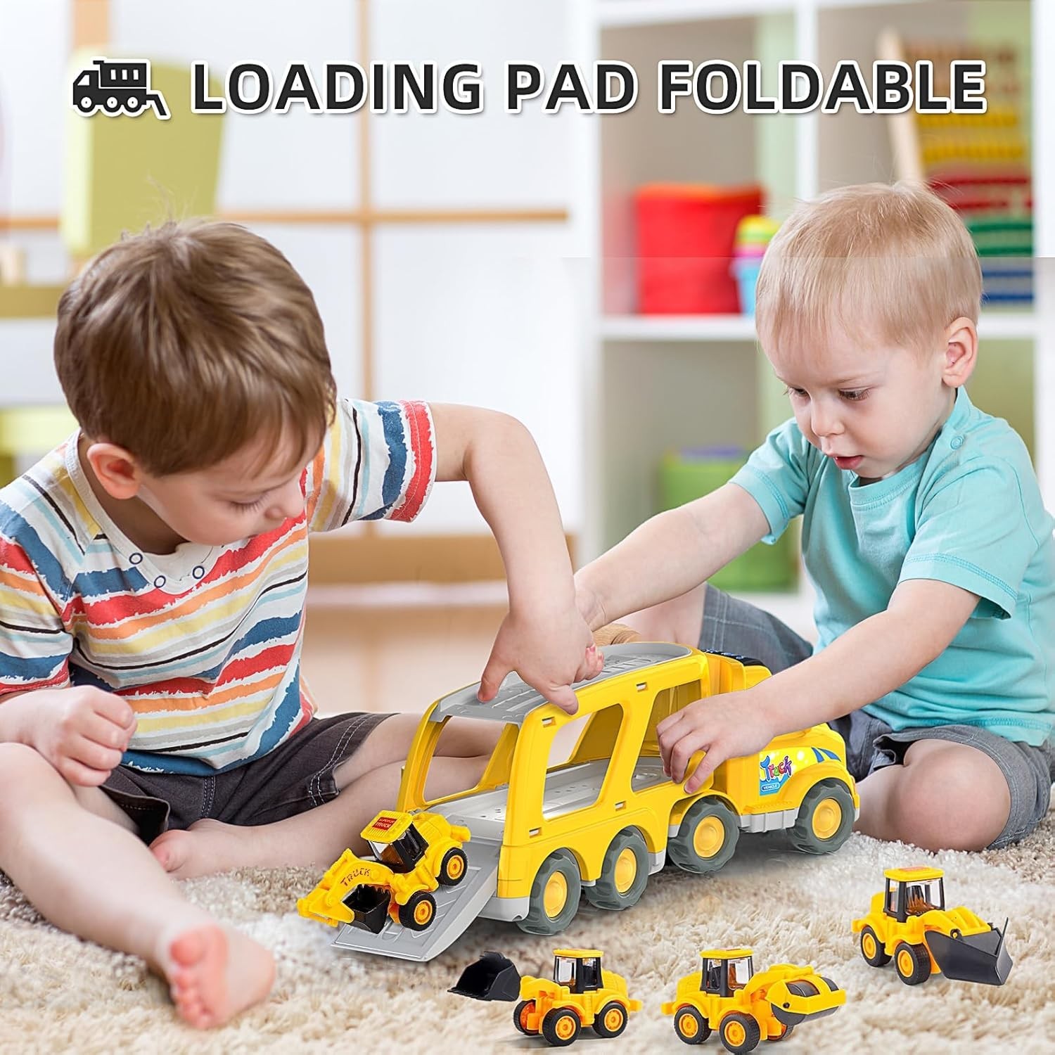 5-in-1 Friction-Powered Construction Truck Toy for Ages 3-6 – Perfect Gift!
