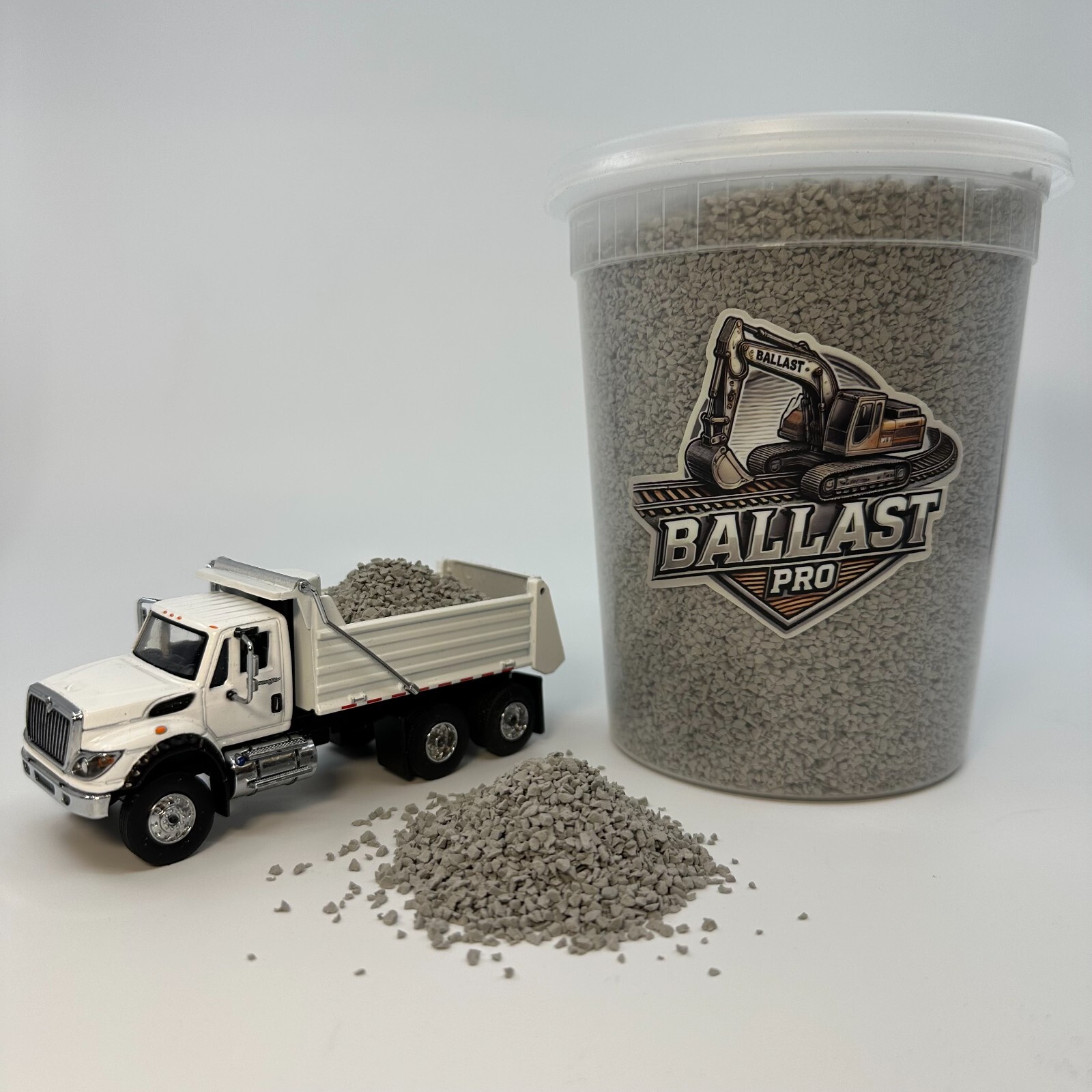 DIECAST CONSTRUCTION MODEL DIORAMA – LIGHT GRAY LIMESTONE GRAVEL MEDIUM BALLAST