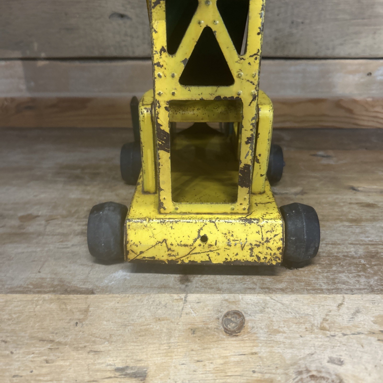 Vintage Marx Lumar Conveyor Loader Pressed Steel Toy Yellow Green Parts, Restore