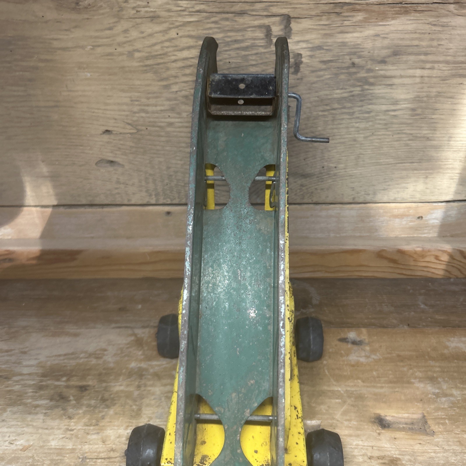 Vintage Marx Lumar Conveyor Loader Pressed Steel Toy Yellow Green Parts, Restore