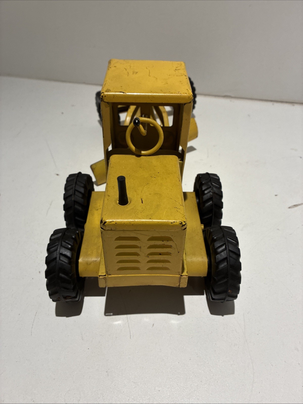 Tonka Truck ROAD GRADER DIe Cast Steel 1950-60’s 17in. Long STEERING