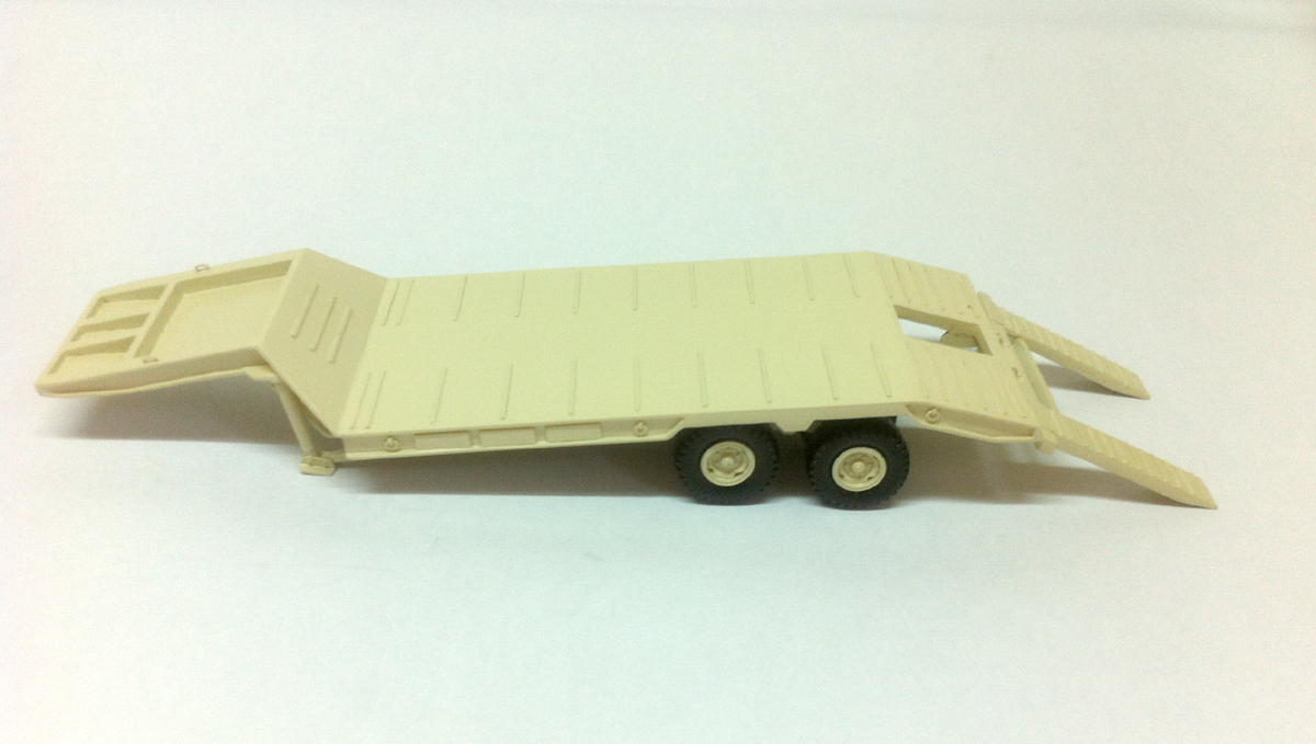 HO 1/87 Low Bed Semi Trailer LOHR 60ton – Ready Made Resin Model