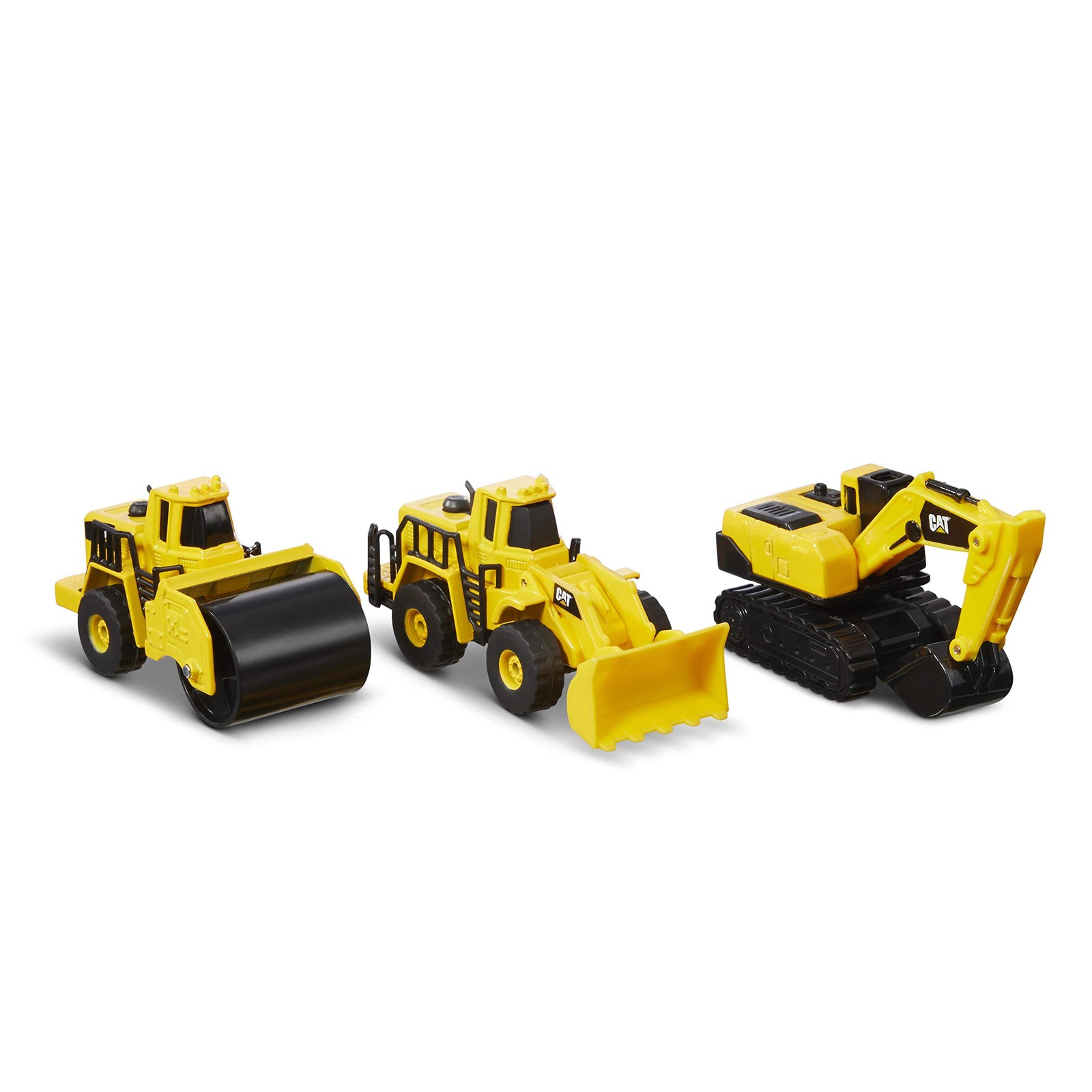 CAT Construction Toys Small, Steam Roller, Excavator, Wheel Loader