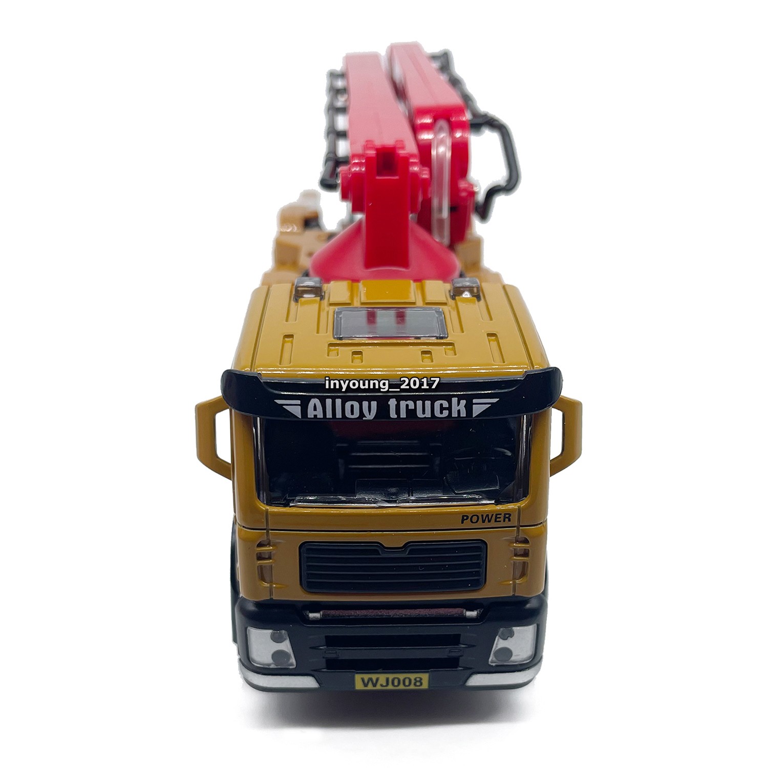 1:60 Concrete Pump Truck Model Toy Car Diecast Construction Toy Vehicle Yellow