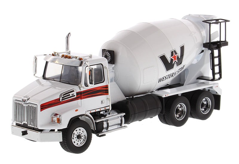 Western Star 4700 SBFA Tandem w/ Concrete Mixer White (Transport Series) 1:50 –