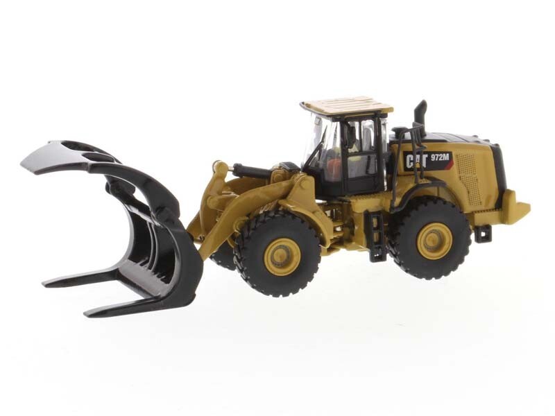 CAT 972M Wheel Loader w/ Log Fork 1:87 HO Scale Model – Diecast Masters 85950