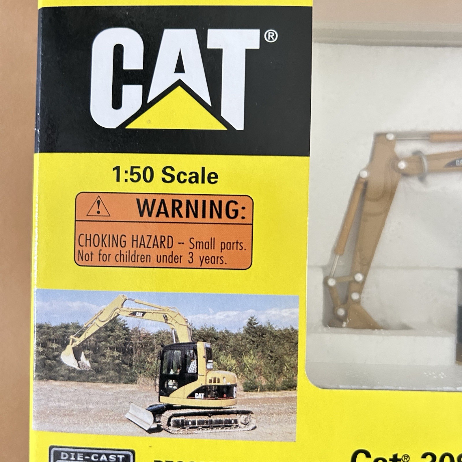 NORSCOT CAT 1:50 55129 308C CR Hydraulic Excavator Yellow
