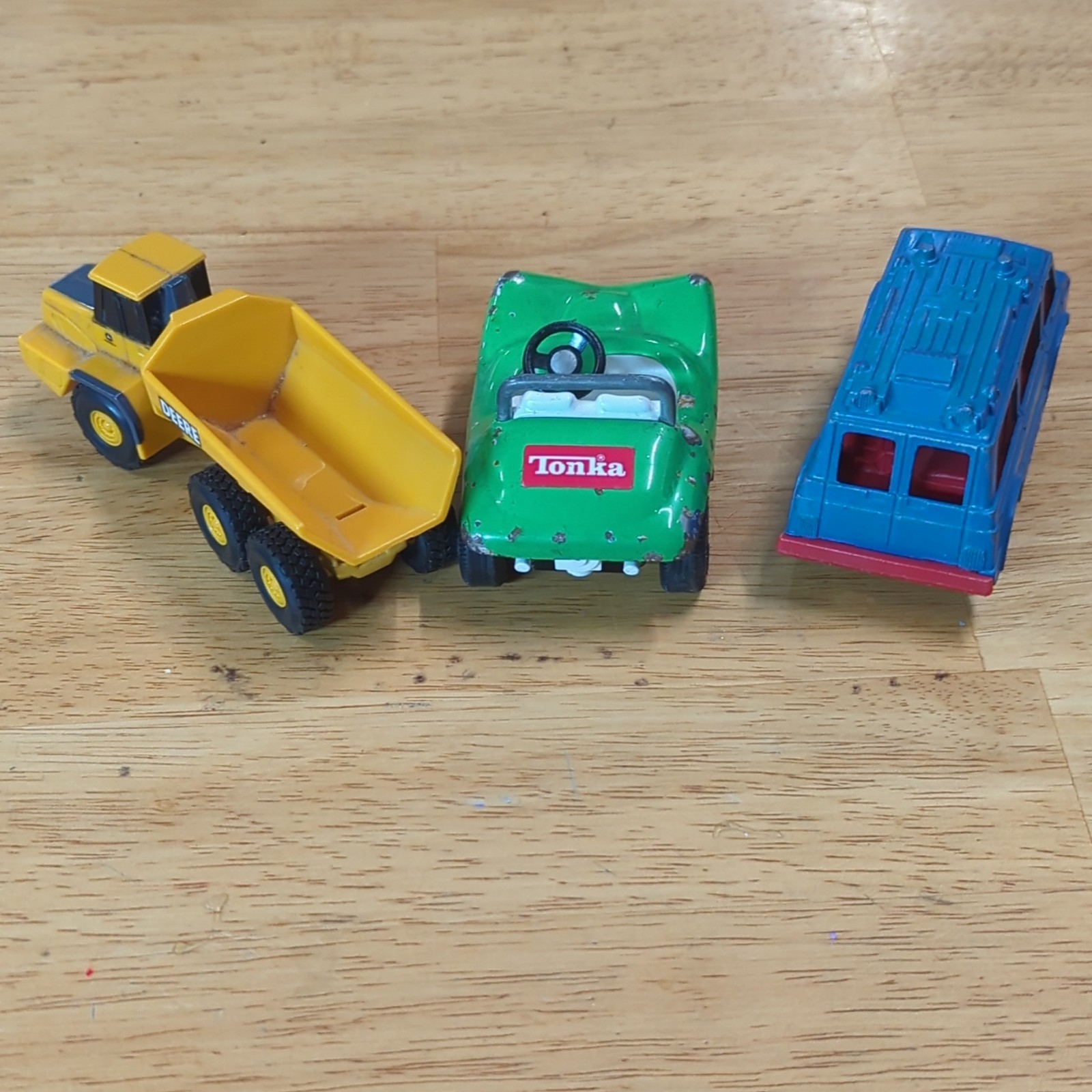 Ertl Articulating Dump, Tonka Dune Buggy, Tootsie Toy Rescue Van All Vintage
