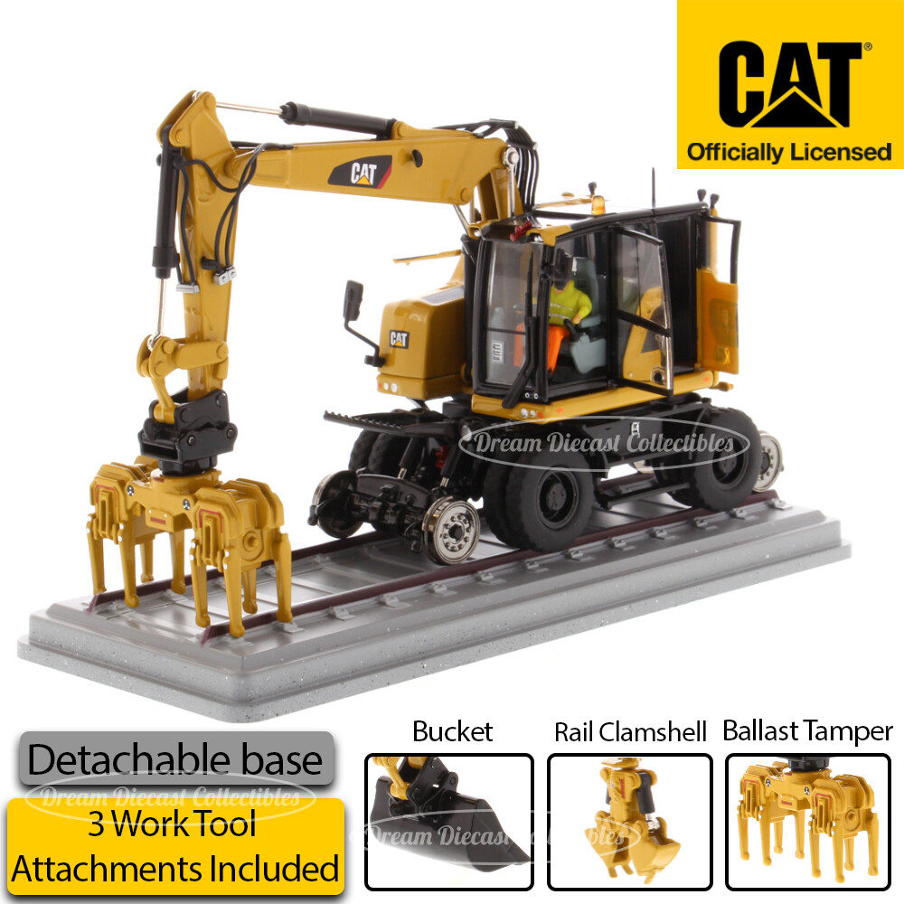 1/50 CAT CATERPILLAR M323F RAILROAD WHEELED EXCAVATOR DIECAST MASTERS 85662
