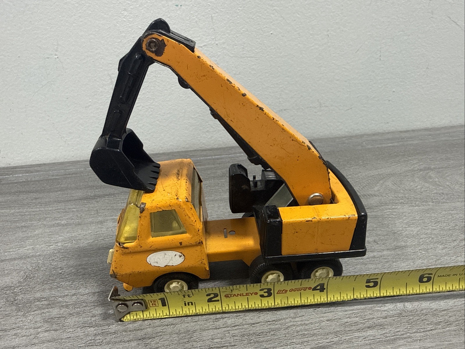 Vintage 1970s Tonka 55010 Toy Metal Excavator Backhoe 5.75&Prime; Antique Truck