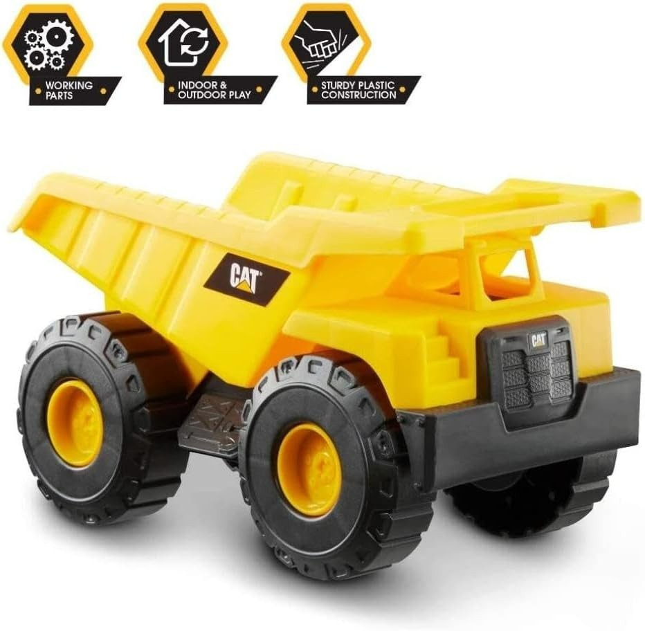 CAT Construction Toys, Construction Fleet 10&Prime; Dump Truck Toy – Heavy‑Duty Pla…