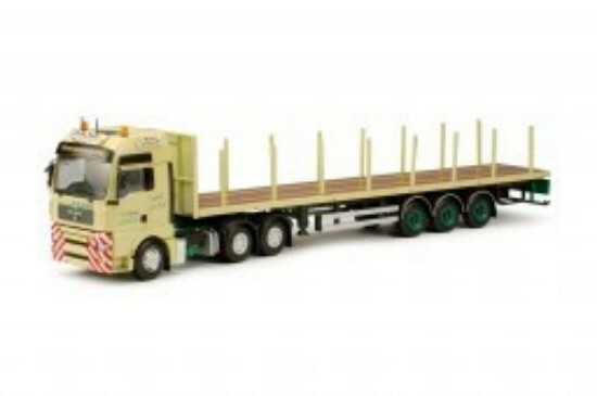 Tekno 63442 MAN Tractor with 3 X Flatbed H.N. KRANE 1/50 MIB