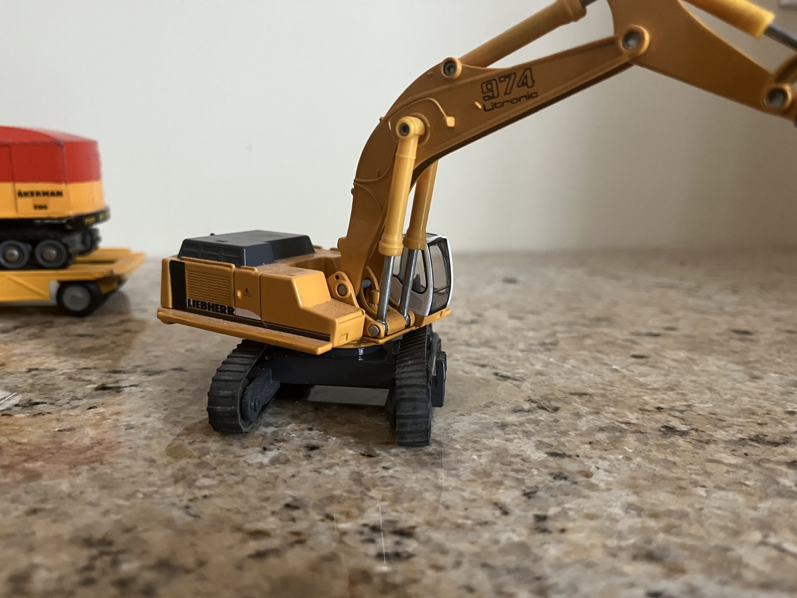 Vintage diecast Tekno 1:50 construction equipment & Siku ~1:60 excavator
