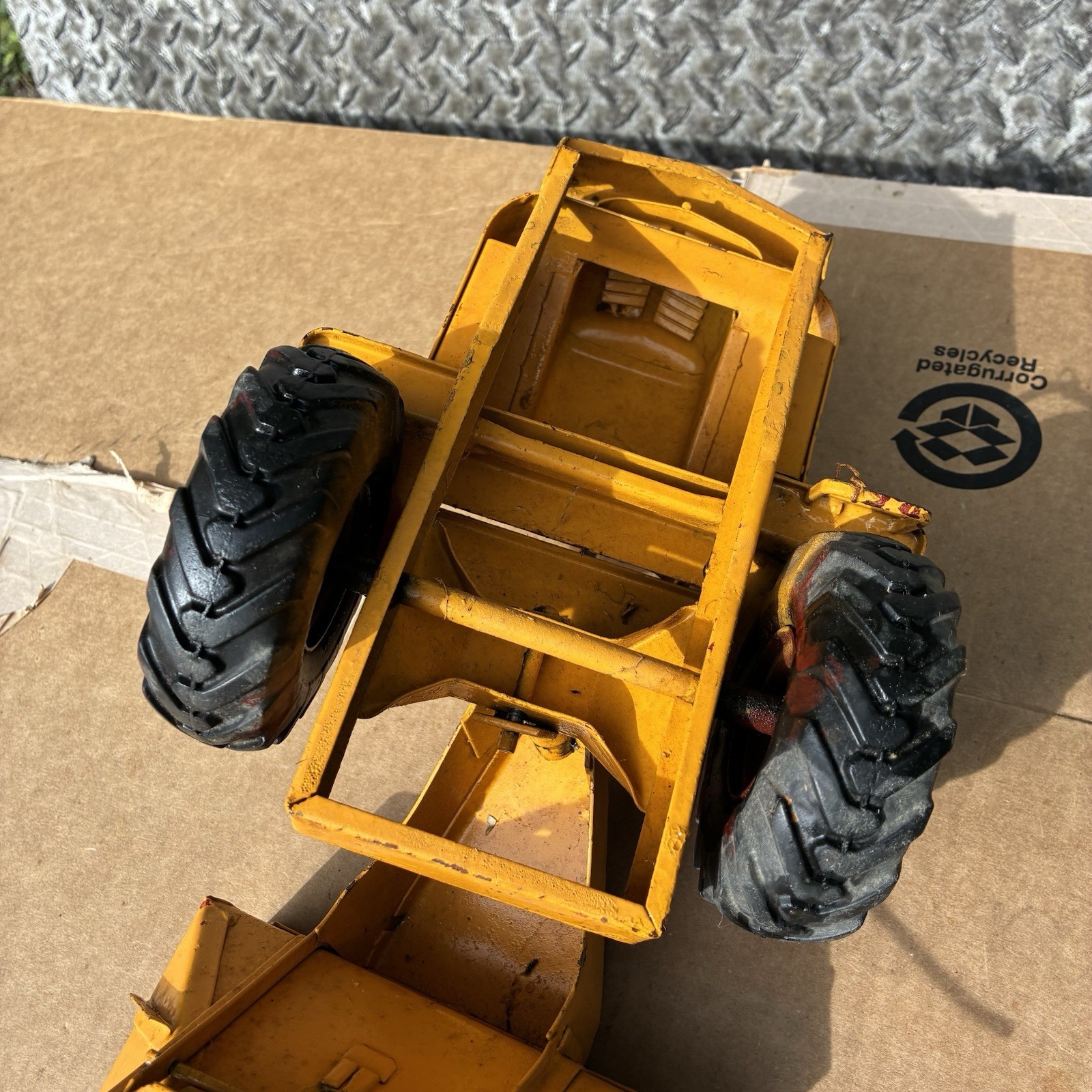 DUMP BOTTOM EARTH MOVER STEEL TOY VINTAGE