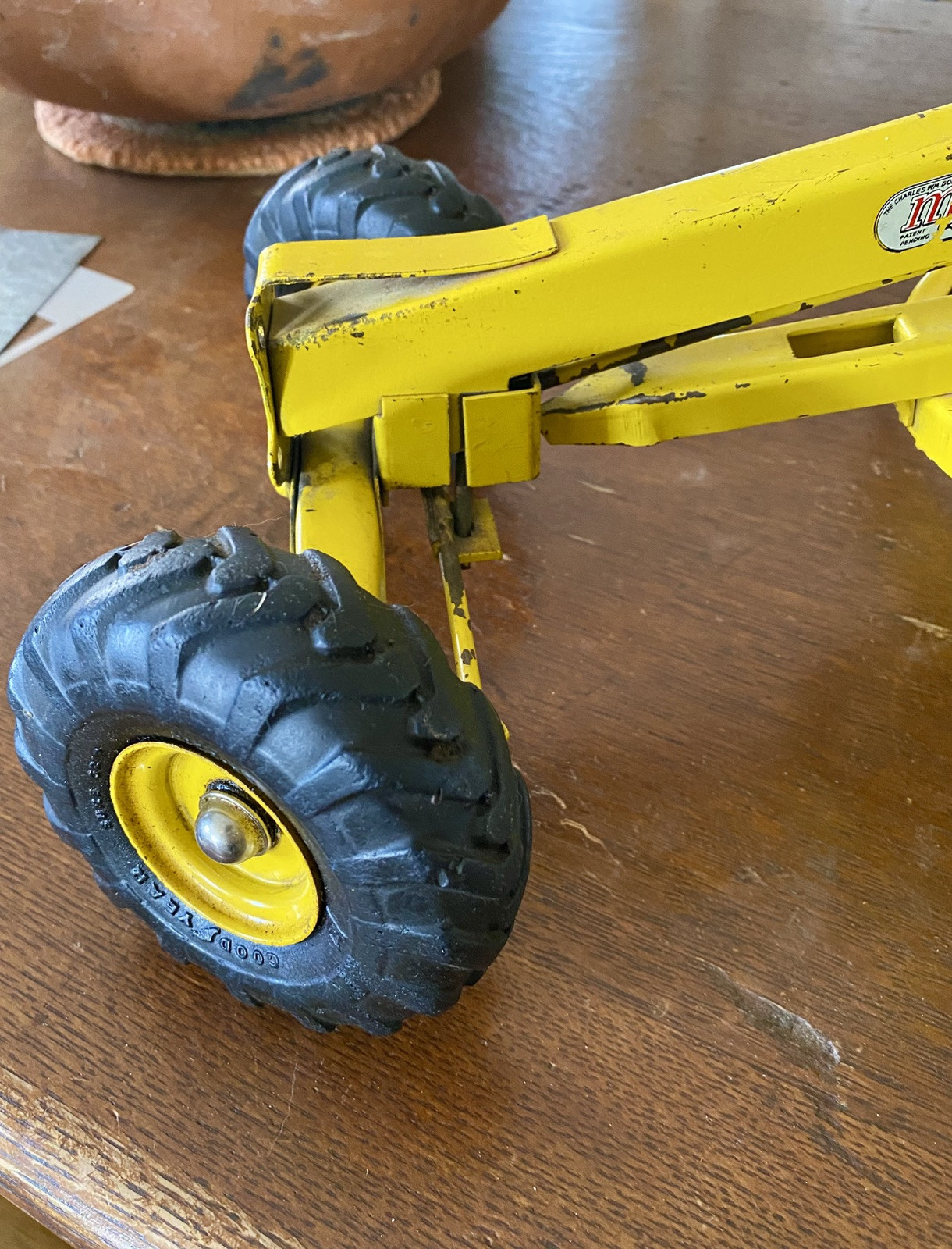 DOEPKE / ADAMS YELLOW 26&Prime; 1:12 SCALE ROAD GRADER CIRCA 1950 Rare Nice