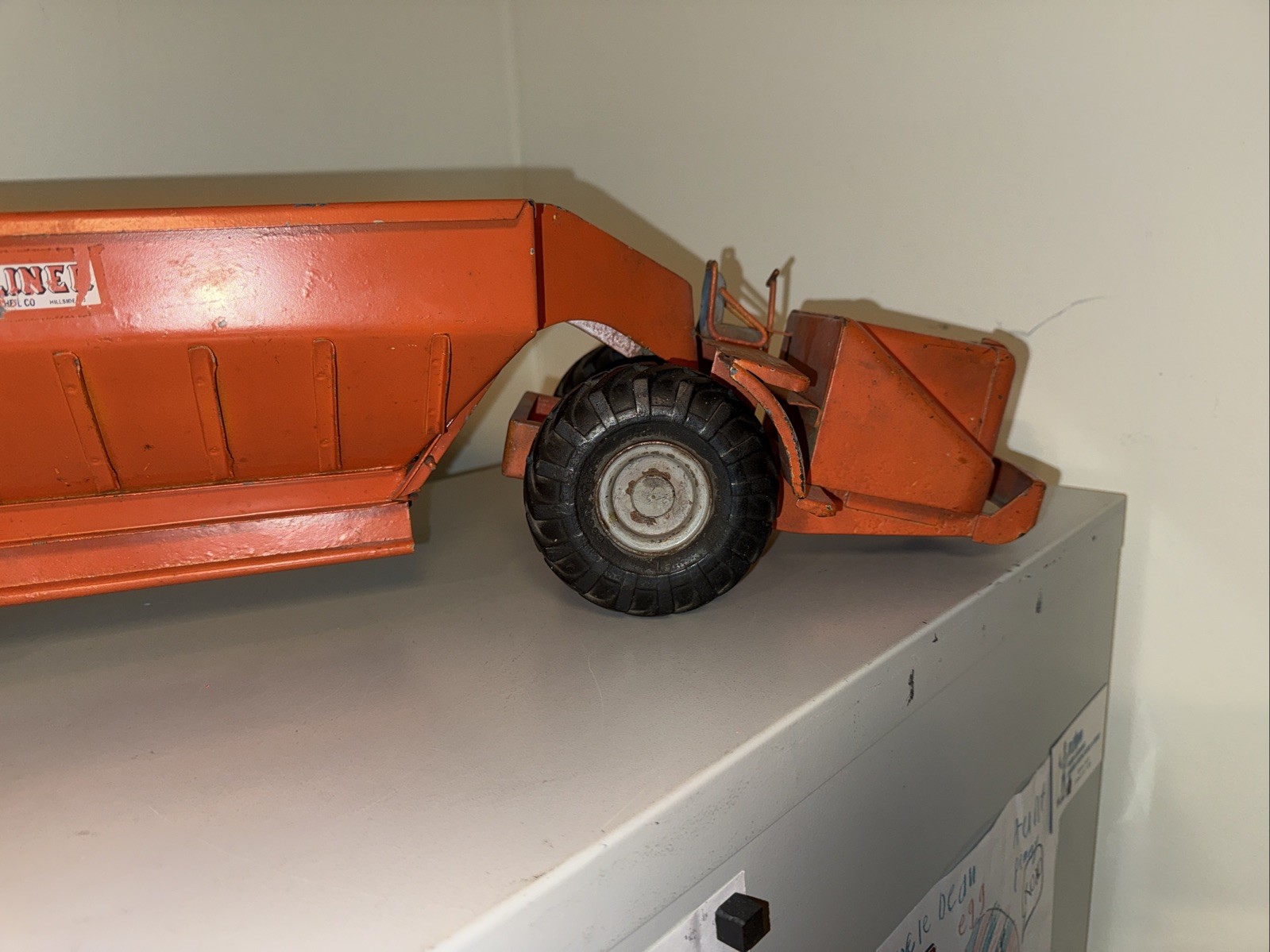 Doepke Model Toys Heiliner Bottom Dump Earth Hauler Rare Orange Version