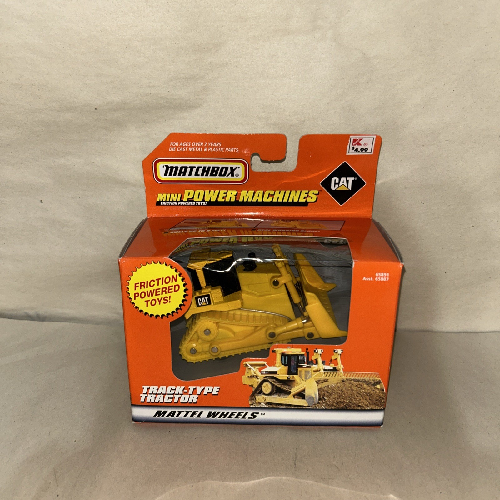 Matchbox Mini Power Machines CAT Dozer Friction Powered Toys 1998 New box6