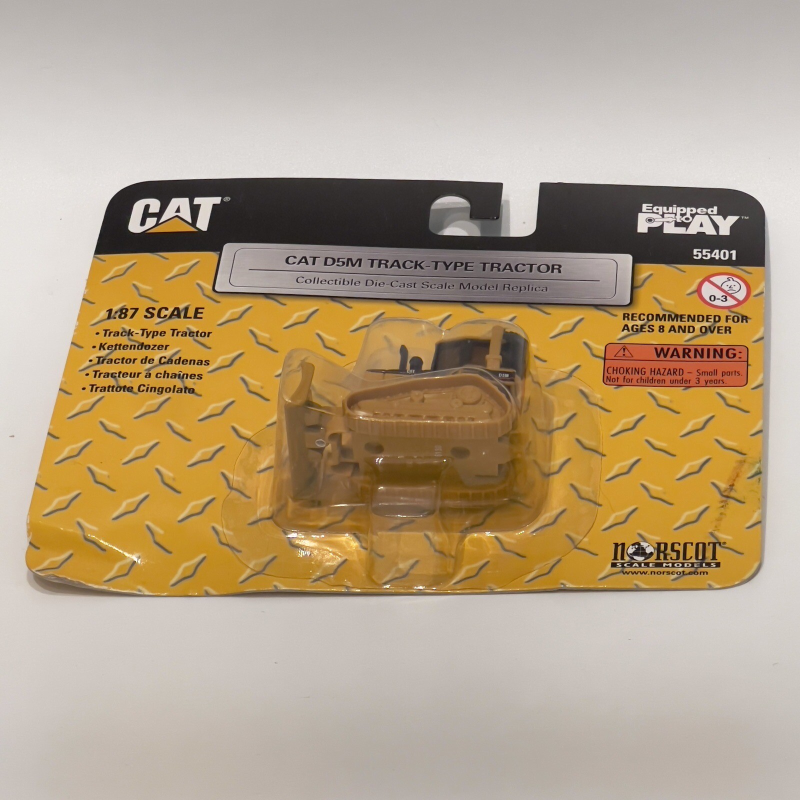 Diecast Norscot Die-Cast 1/87 HO Scale CAT D5M Track-Type Tractor 55401 NEW RARE