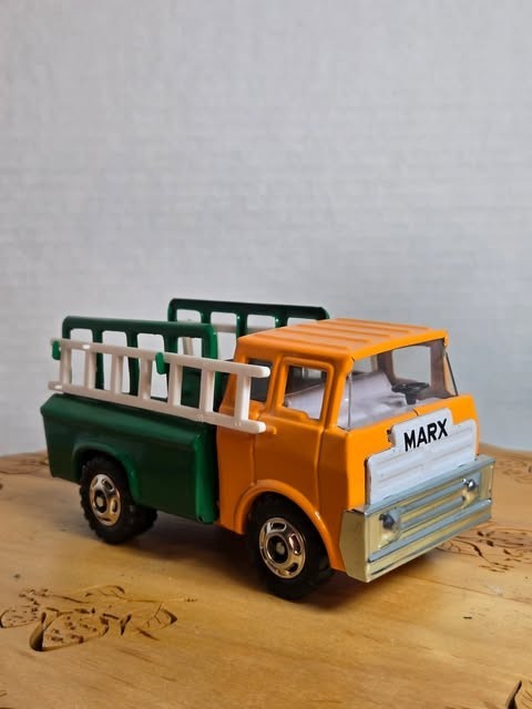 Vintage original 1971 Louis Marx Co. Stake Bed utility truck with ladder