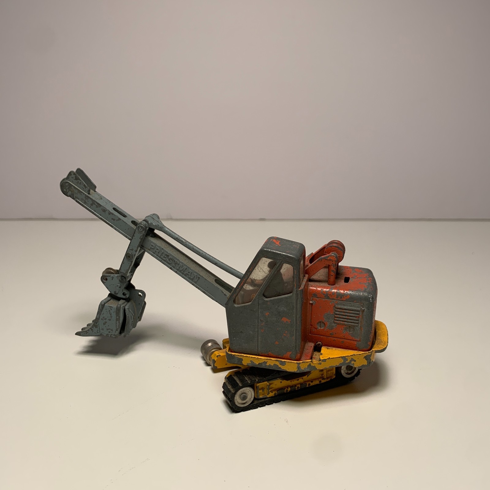 1963 Corgi Major 1128 Priestman Cub Shovel MISSING ONE TRACK Vintage