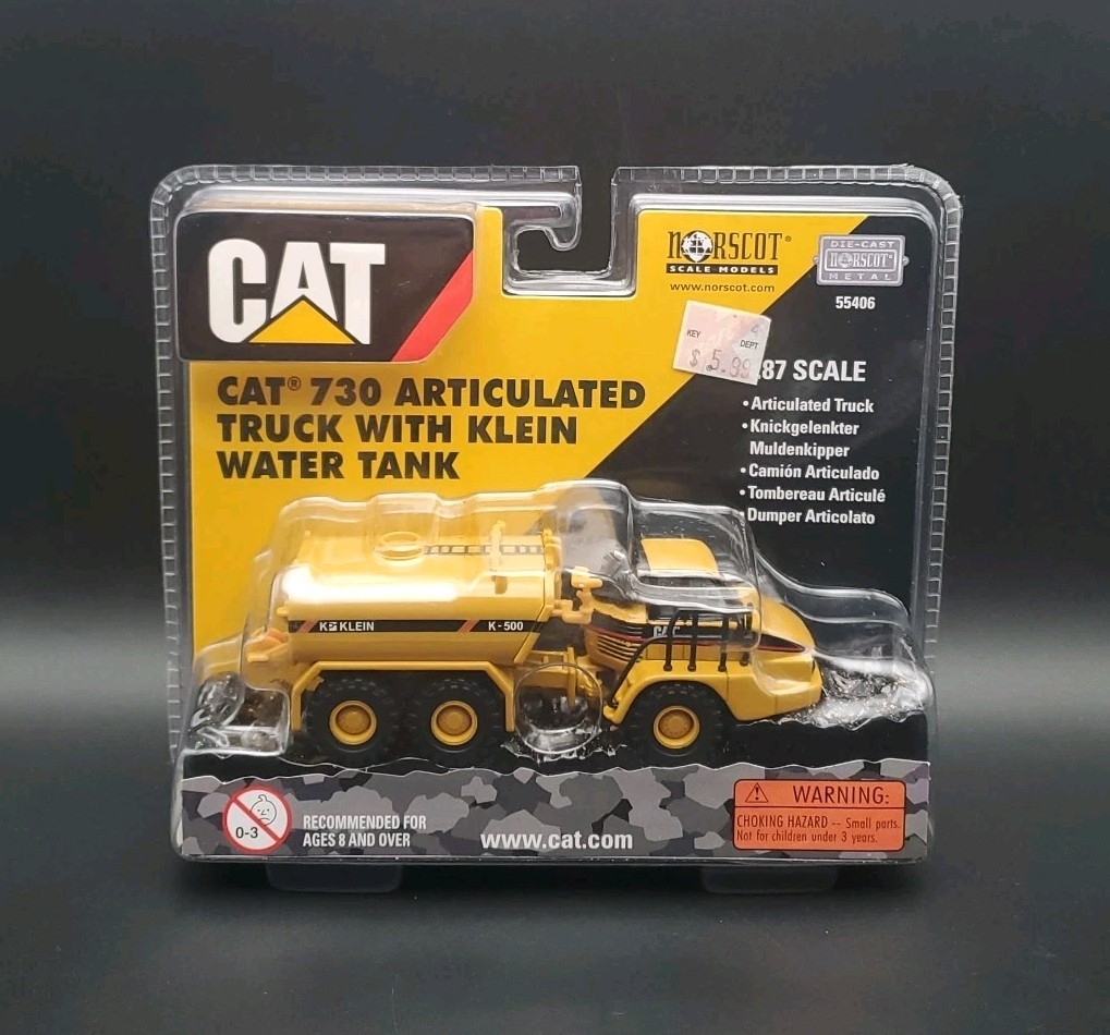 Norscot Cat 730 Articulated Truck With Klein Water Tank 1:87 DieCast Model 55406