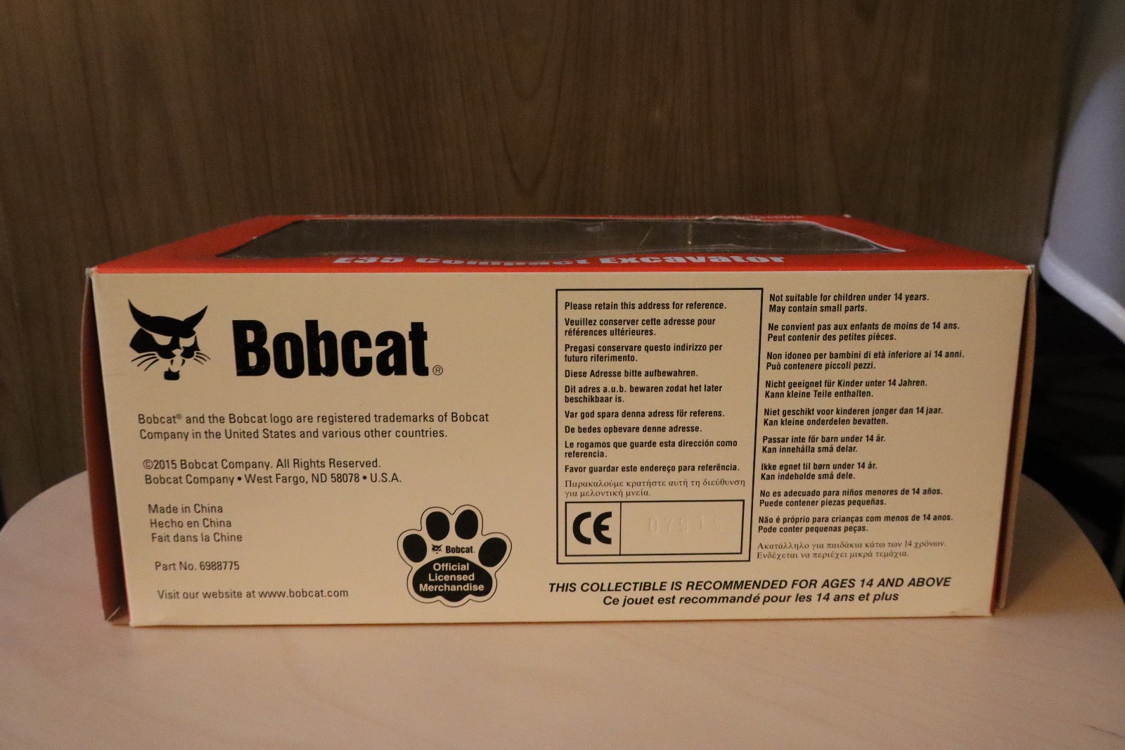 Bobcat 1:25 Scale Diecast Collectible E35 Compact Excavator