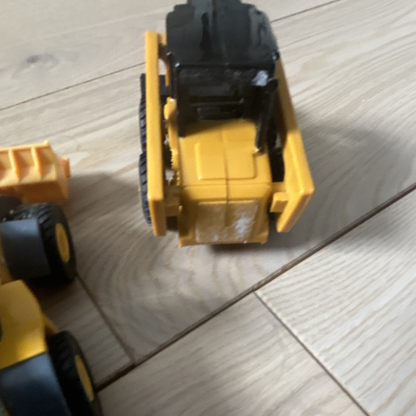 Tomy John Deere Loader Dump Truck Construction Vehicles Plastic Yellow and Grey