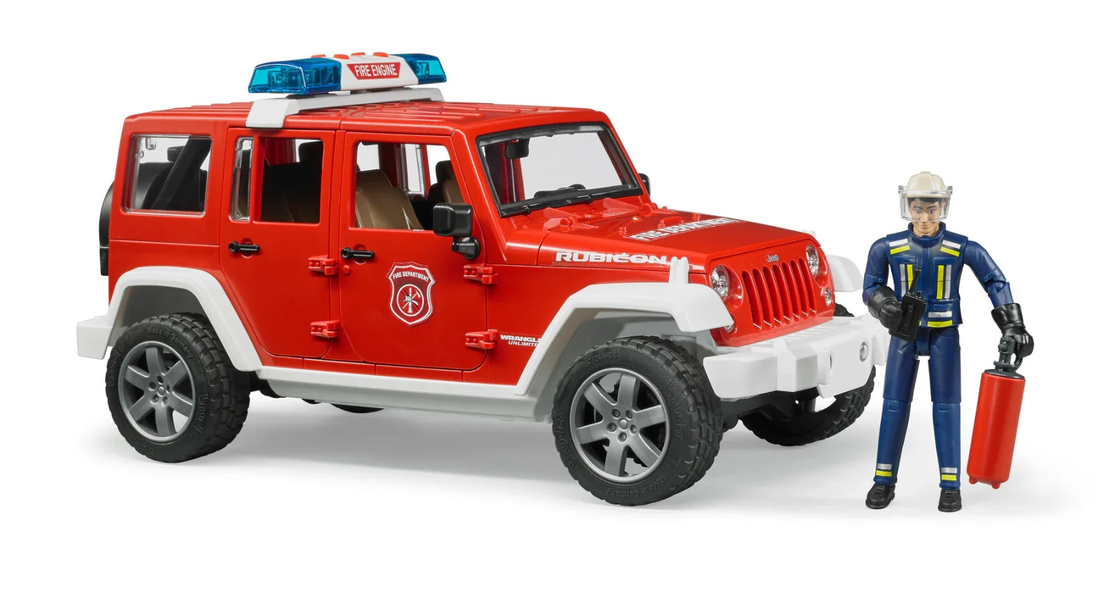 Fire Engine Land Rover Defender and Firefighter Bruder Toy Car Model 1/16 1:16